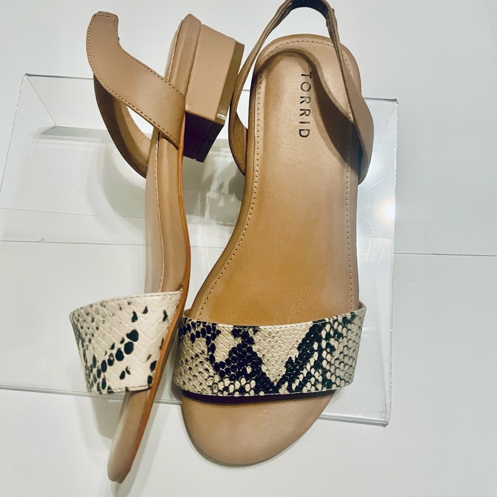 Torrid’s snake skin heel sandals